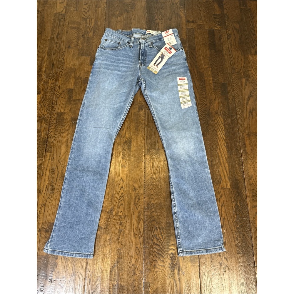 Wrangler Five Star Premium Denim Slim Straight Jeans Mens 28x30 Blue NWT